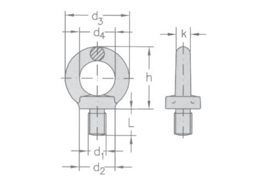 Ringschraube techn. Zeichnung